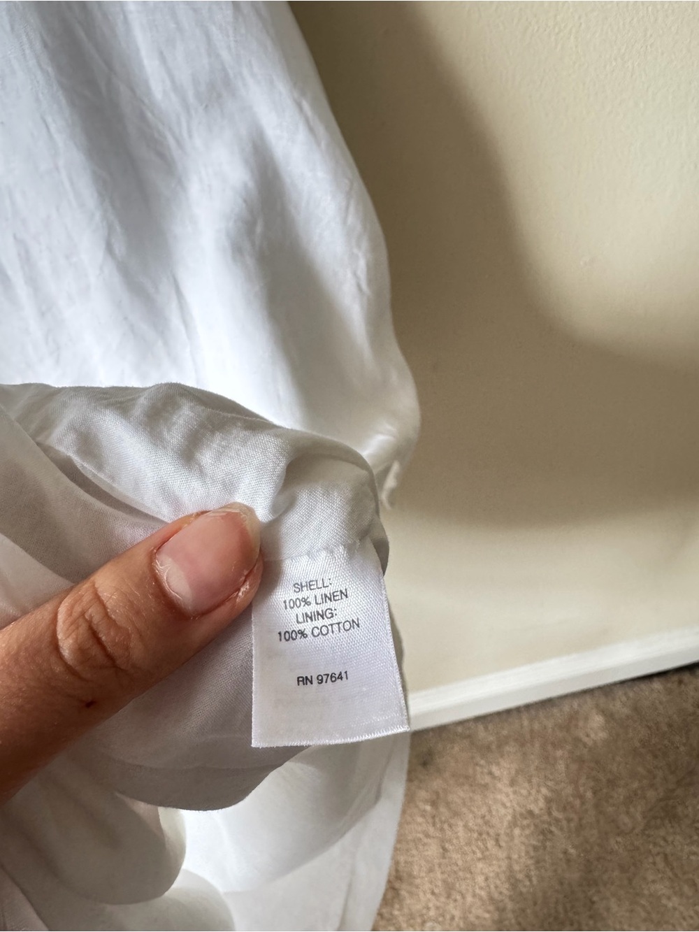 Pure Jill Sleeveless White Linen Layered Shift Dress - Picture 7 of 8